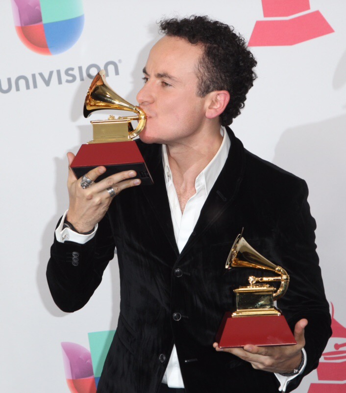 Fonseca poses with his awards for Best Tropical Song' and 'Best Cumbia/Vallenato Album' in the press room  during the 17th Annual Latin Grammy Awards on November 17, 2016, in Las Vegas, Nevada.  / AFP / Tommaso Boddi        (Photo credit should read TOMMASO BODDI/AFP/Getty Images)